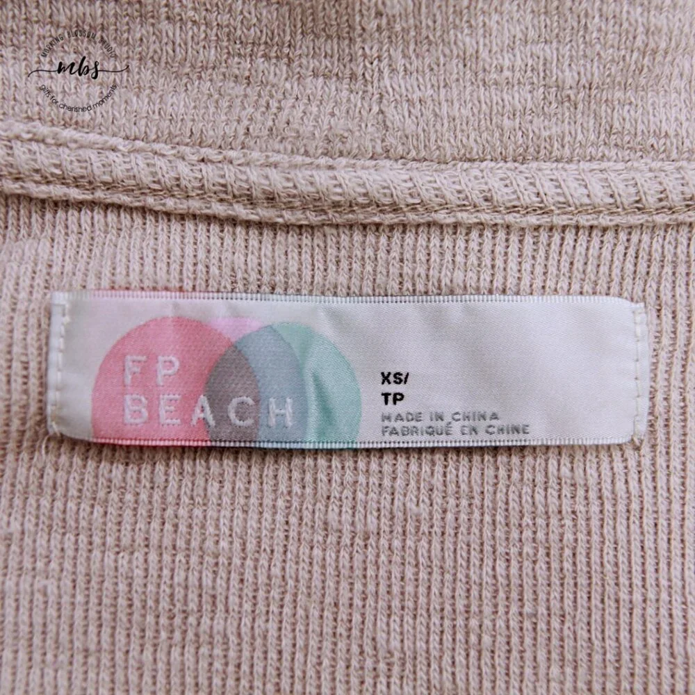 Free People Beach Long Oversized Open‎ Cardigan Sweater Duster Beige Women XS